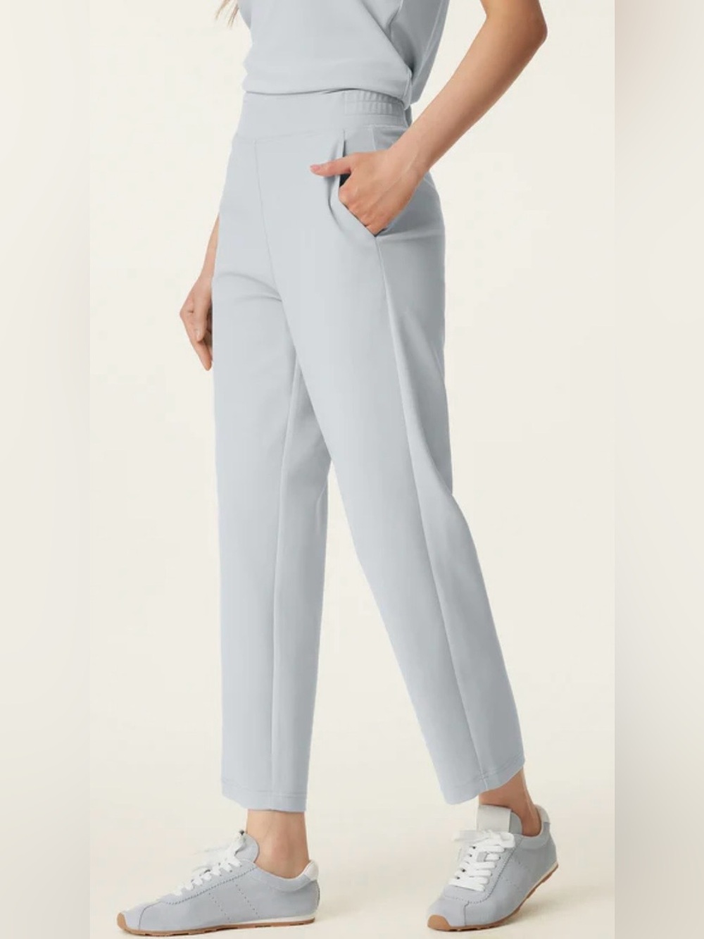 NWT OGL Midrise Pull On Tapered Pants w/pockets, small, smoke blue, cropped